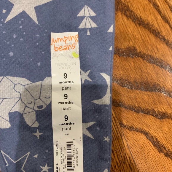 Blue bear joggers by jumping beans size 9 months - Picture 2 of 3